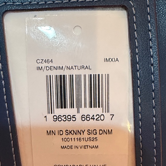 Coach Denim Signature Card Case - Picture 7 of 7